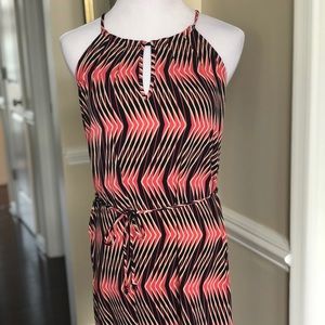 Navy/coral Banana Republic dress.